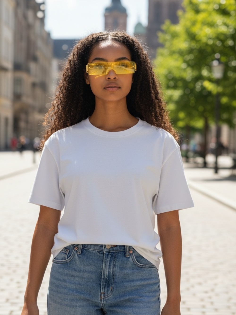 FASHION SUNGLASSES ❤️💜💛 Rectangular Tinted ‼️‼️PICK 1 ‼️‼️- Yellow, Pink, Red - Picture 3 of 6